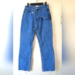 PRINCESS POLLY Denim Asymmetric Yoke, Western Cowgirl Jeans, Size 4